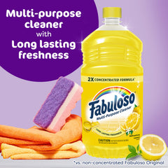Fabuloso 2X lemon scent visual highlights refreshing citrus aroma