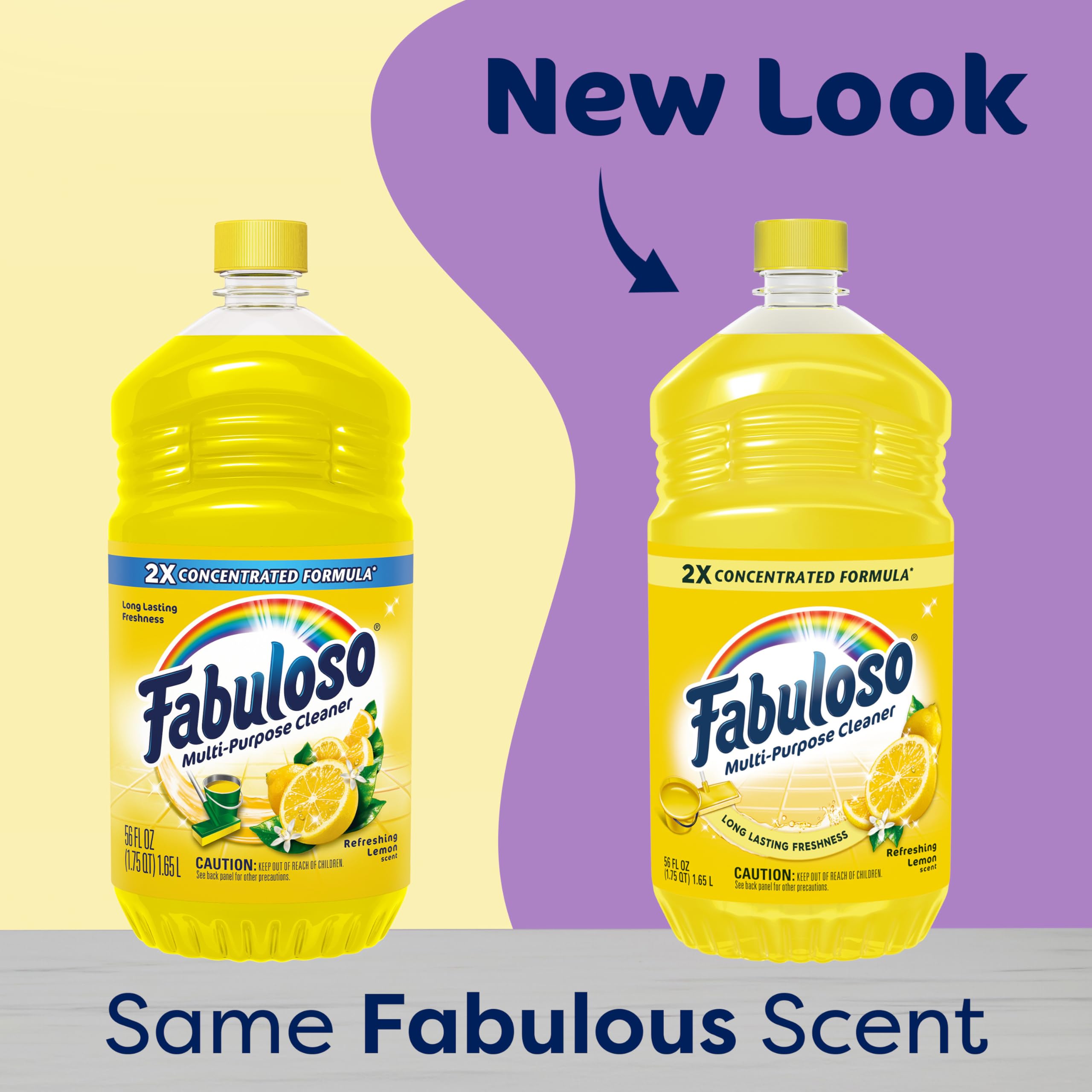 Close-up of Fabuloso 2X label indicates concentrated cleaning power