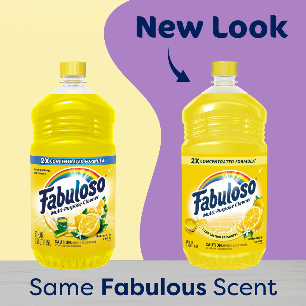 Close-up of Fabuloso 2X label indicates concentrated cleaning power