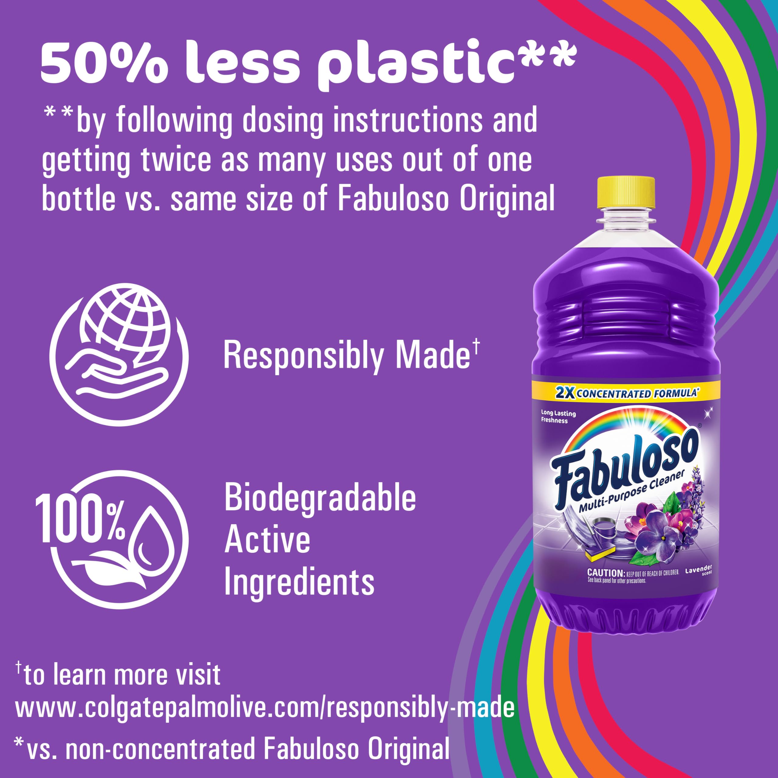Fabuloso label-dosing instruction helps users follow proper mixing guidelines.