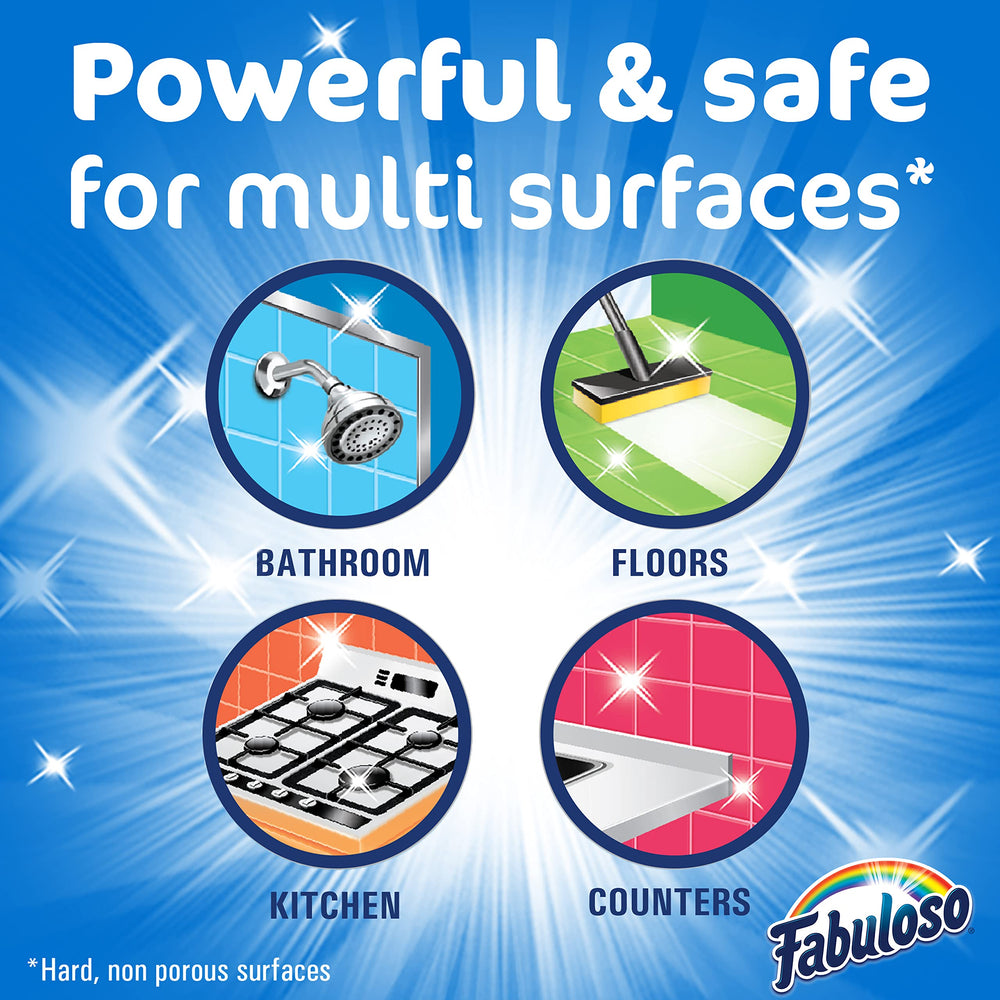 Fabuloso Lavender cleaner on bathroom sink for a fresh, spotless look