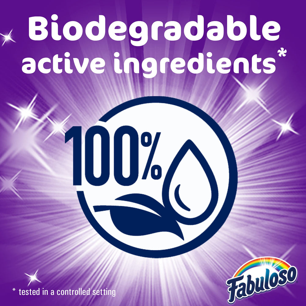 Fabuloso Lavender label with concentrate and usage directions visible