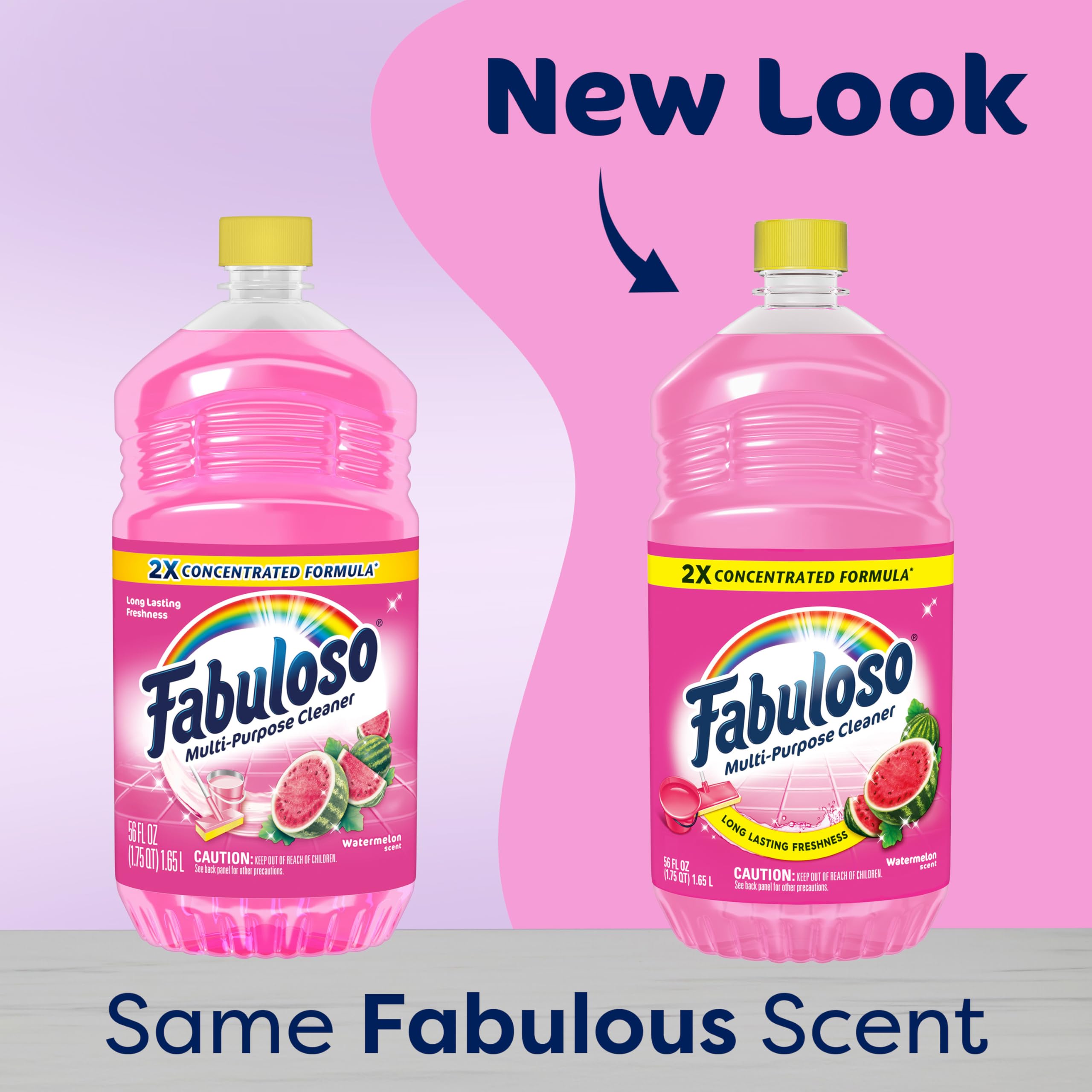 Fabuloso Watermelon label emphasizing 2X concentrated formula