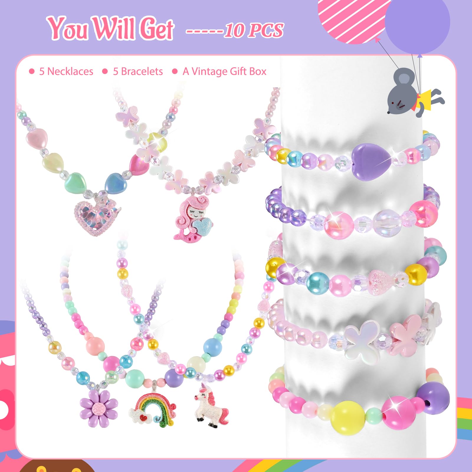 Faburo flower-pattern bracelet brings color to pretend play and parties