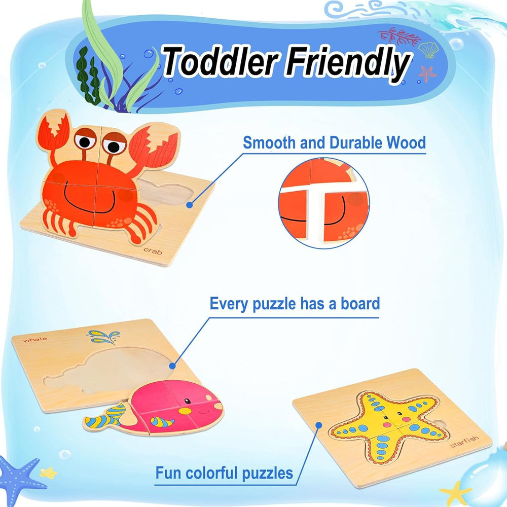 Faburo starfish puzzle helps with color recognition through bright shapes