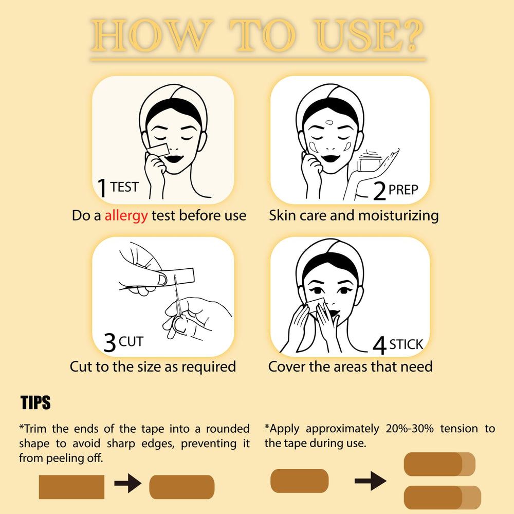 Face Tape easy-apply design helps quick placement before bed.