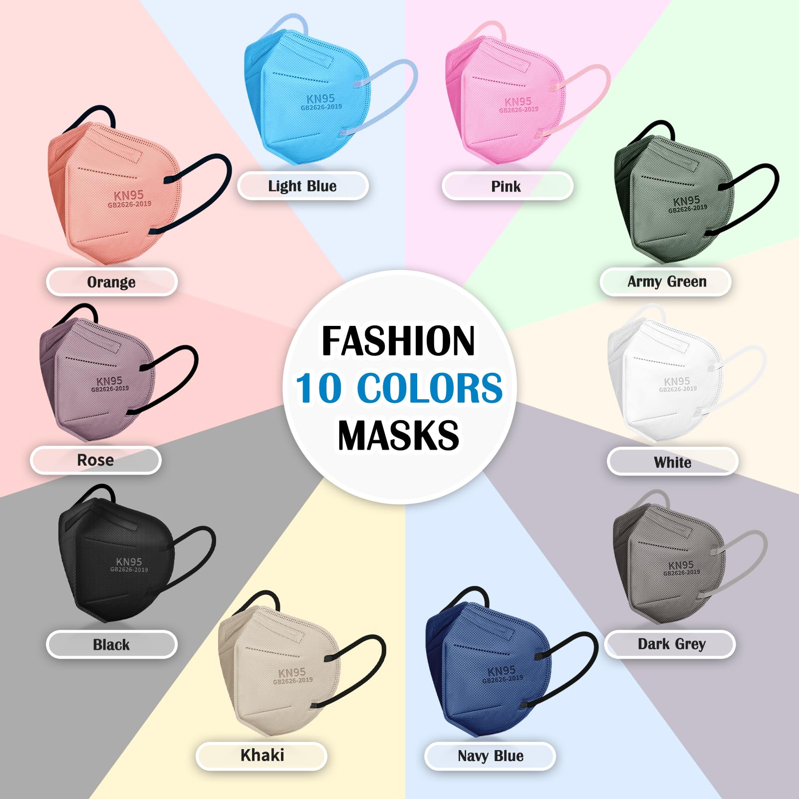 FACEMOON KN95 masks, individually wrapped for on-the-go use