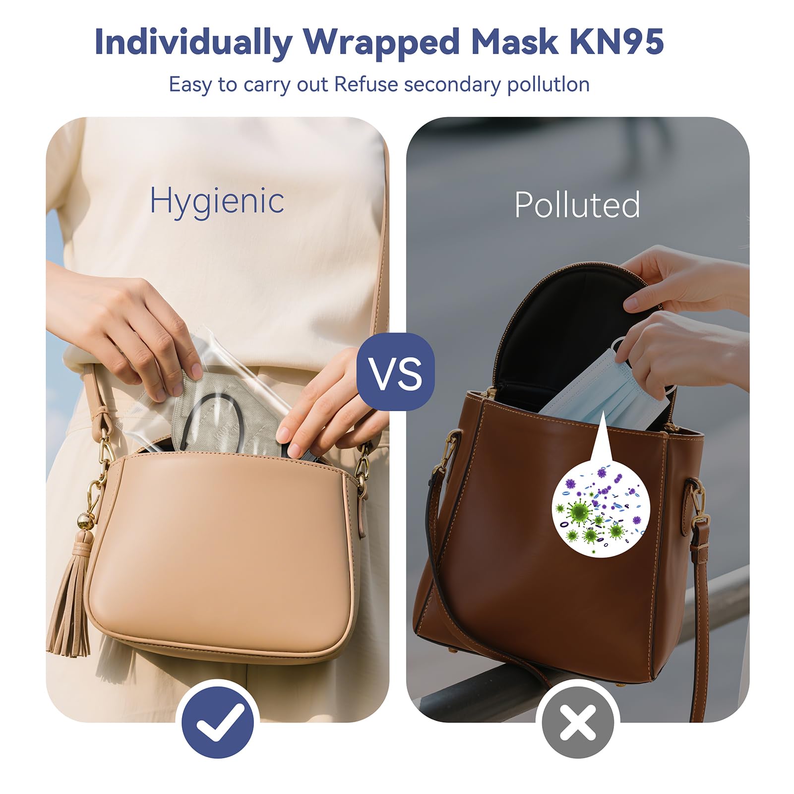 FACEMOON KN95 masks latex-free and breathable for long wear