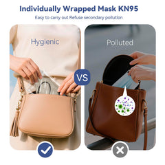 FACEMOON KN95 masks latex-free and breathable for long wear