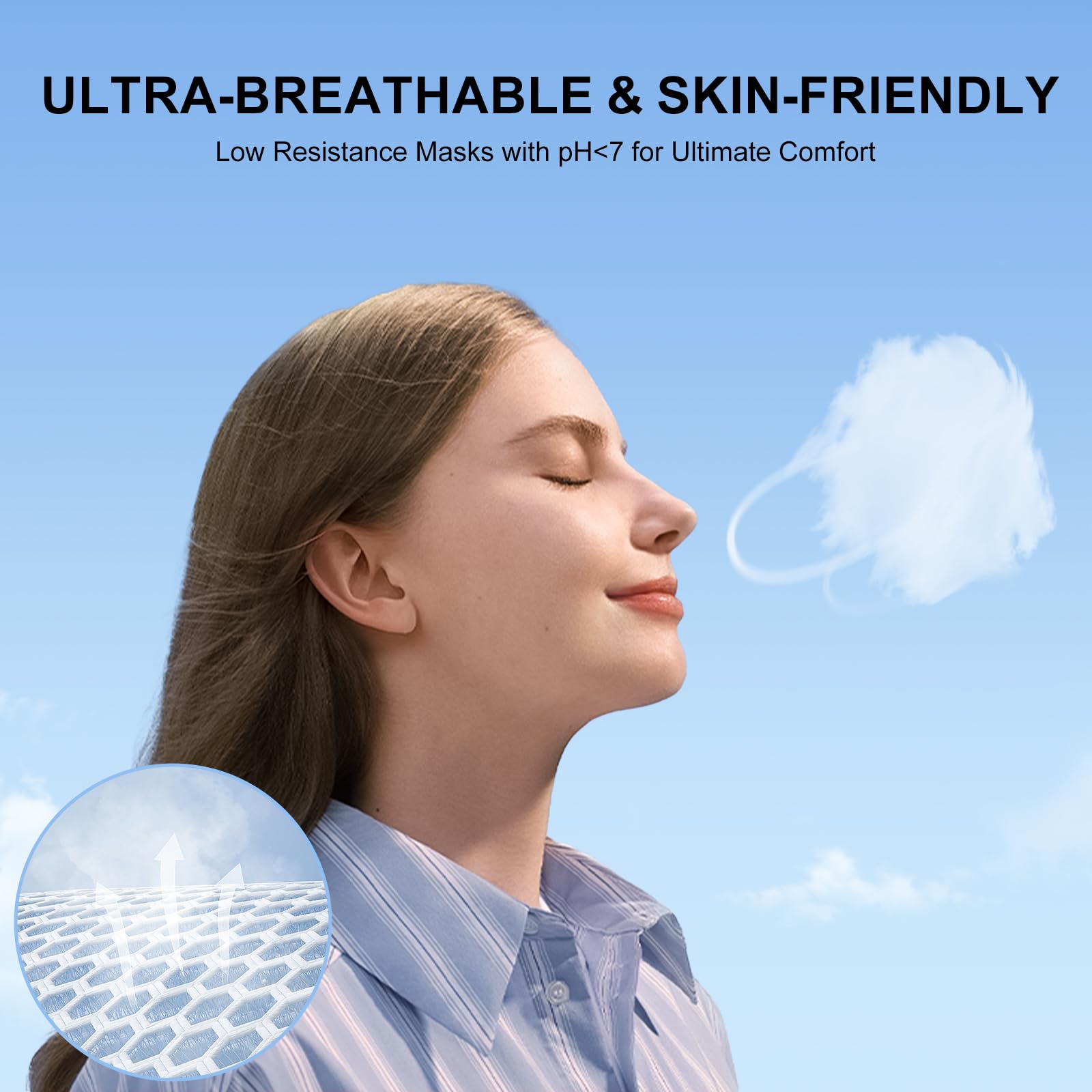 FACEMOON KN95 color assortment in breathable folds for daily use