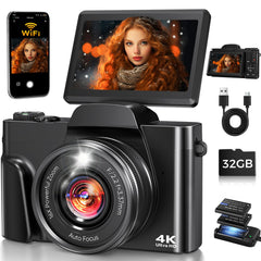 FACLAM 4K camera front view for travel photography.