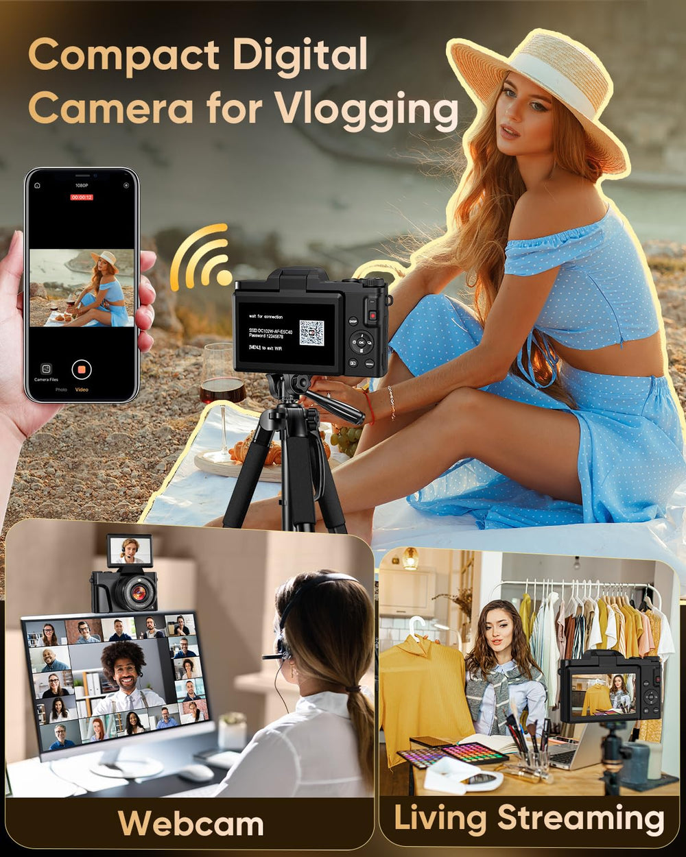 FACLAM travel kit shows compact camera for adventures.