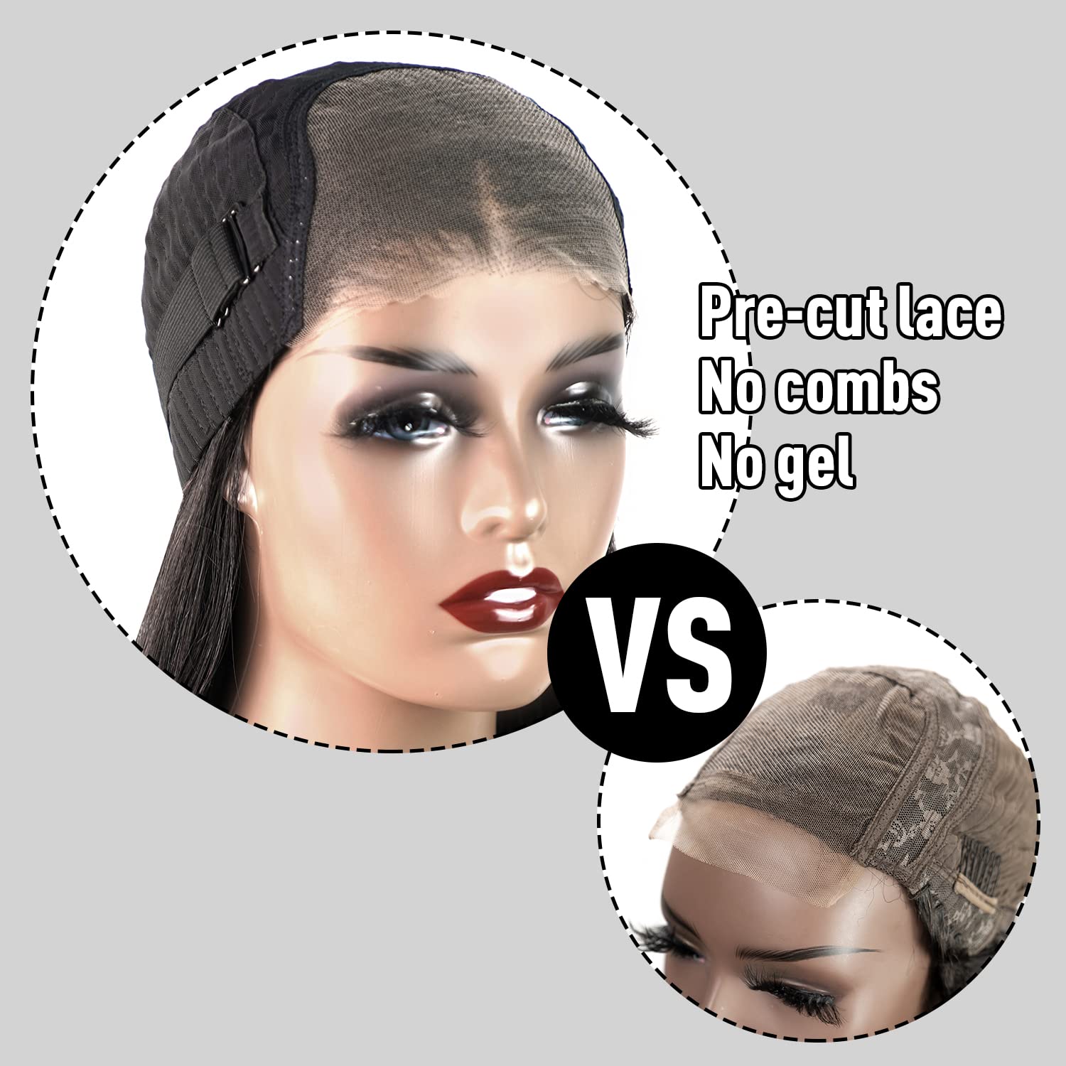 FACMOOD 200-density human hair wig provides full volume