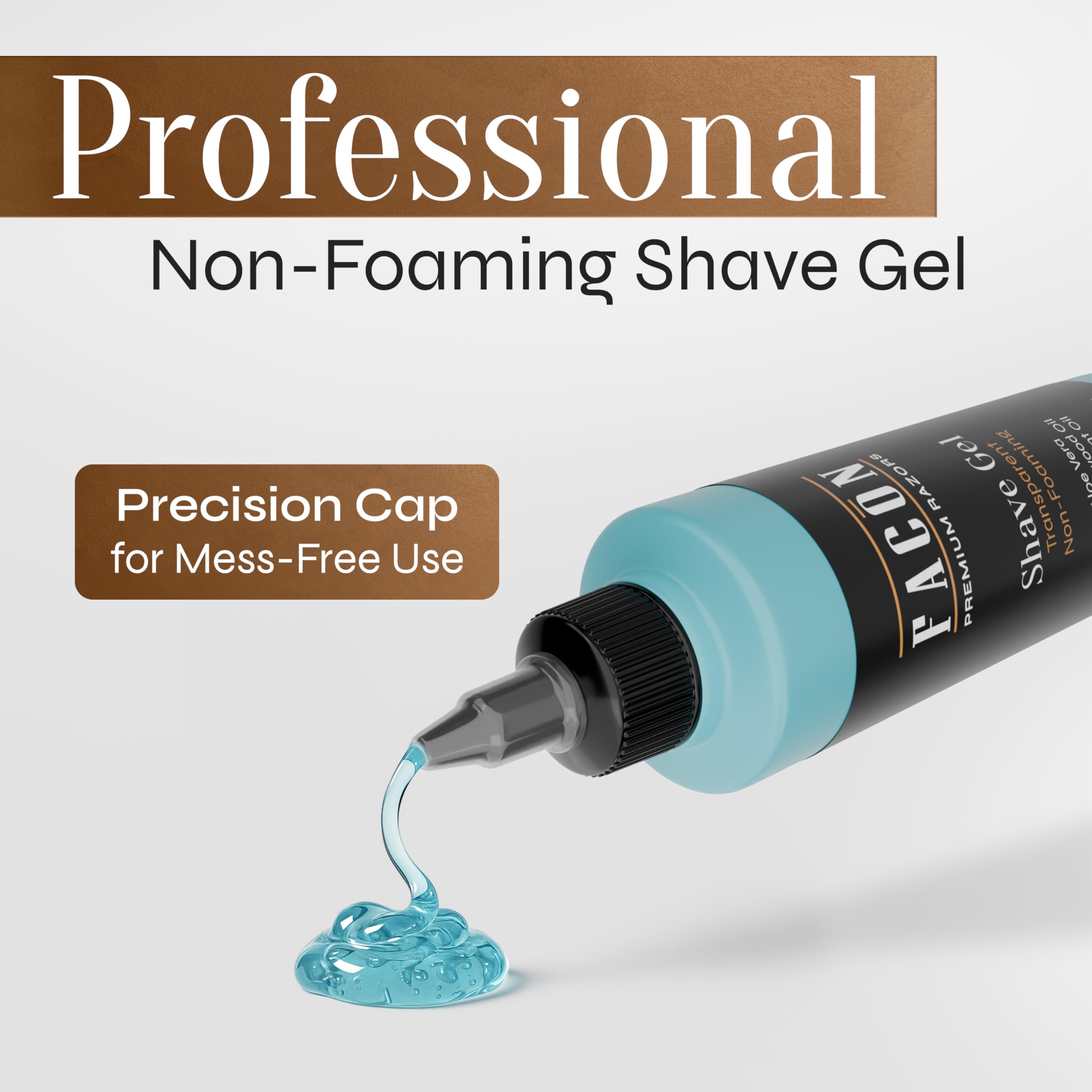 FACON beard edging gel supports precise shaping with clear visibility.