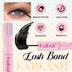 FADLASH black bond and transparent seal for natural-looking, long-lasting clusters.