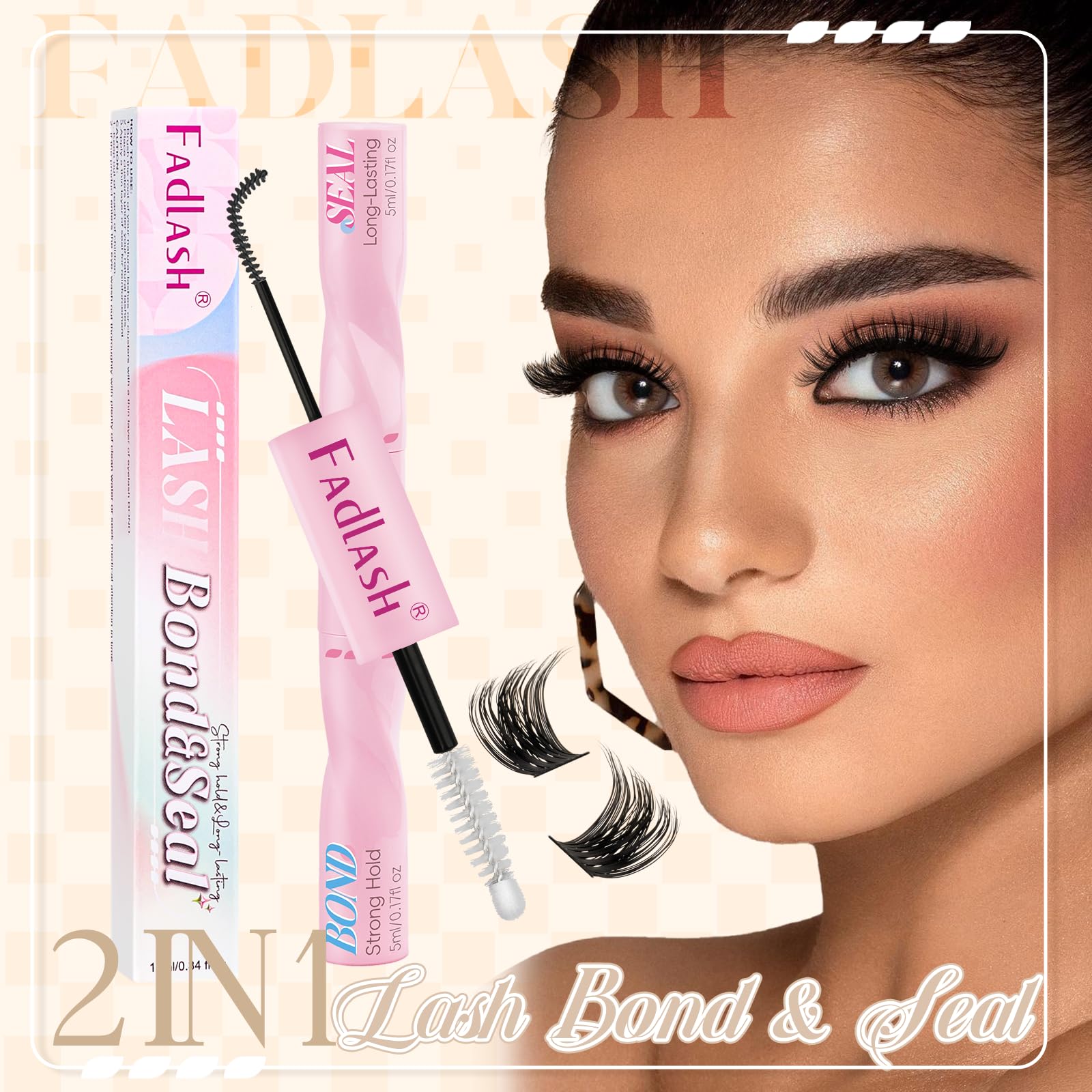 FADLASH easy two-step method for secure lash clusters.