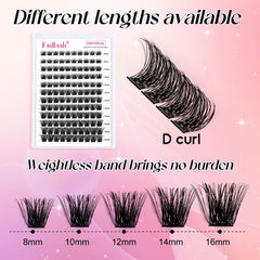 FADLASH flat-band clusters designed for comfortable wear during blinking.