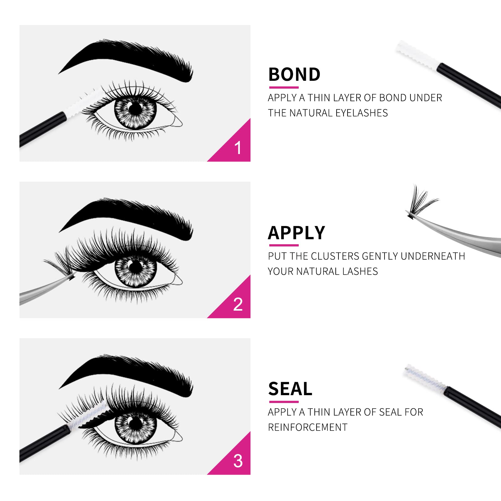 FADLASH glue dry-time tip helps best results at room temperature