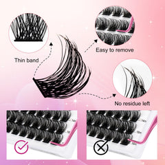 FADLASH vegan cruelty-free Korean fiber clusters close-up for compassionate beauty.