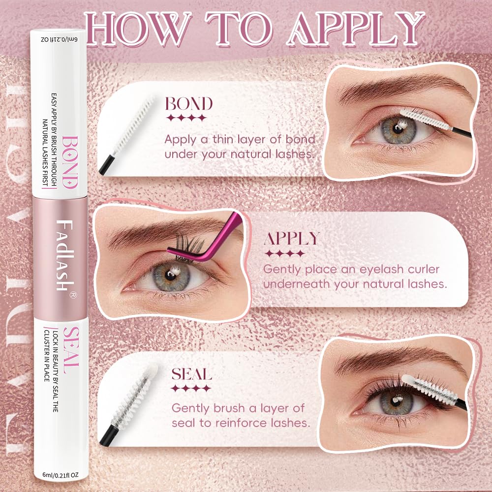 FADLASH waterproof lash adhesive holds through rain and sweat