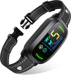 FAFAFROG dog bark collar front view showing compact design for daily training
