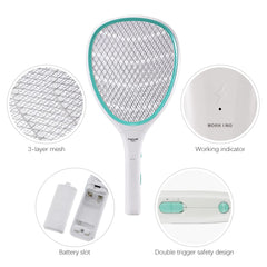 Faicuk handheld bug zapper battery-compartment detail emphasizes battery-powered convenience.
