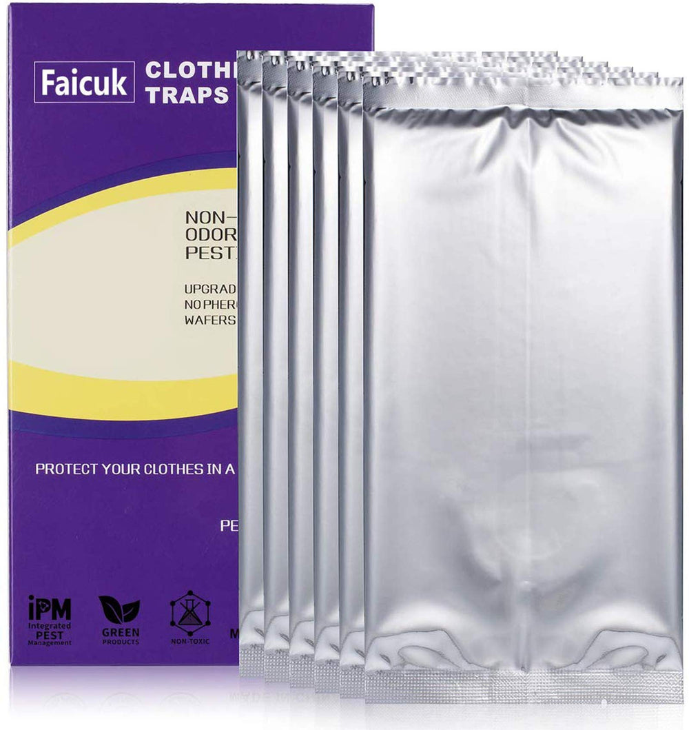 Faicuk wardrobe scene illustrating protection of clothing from moth damage.