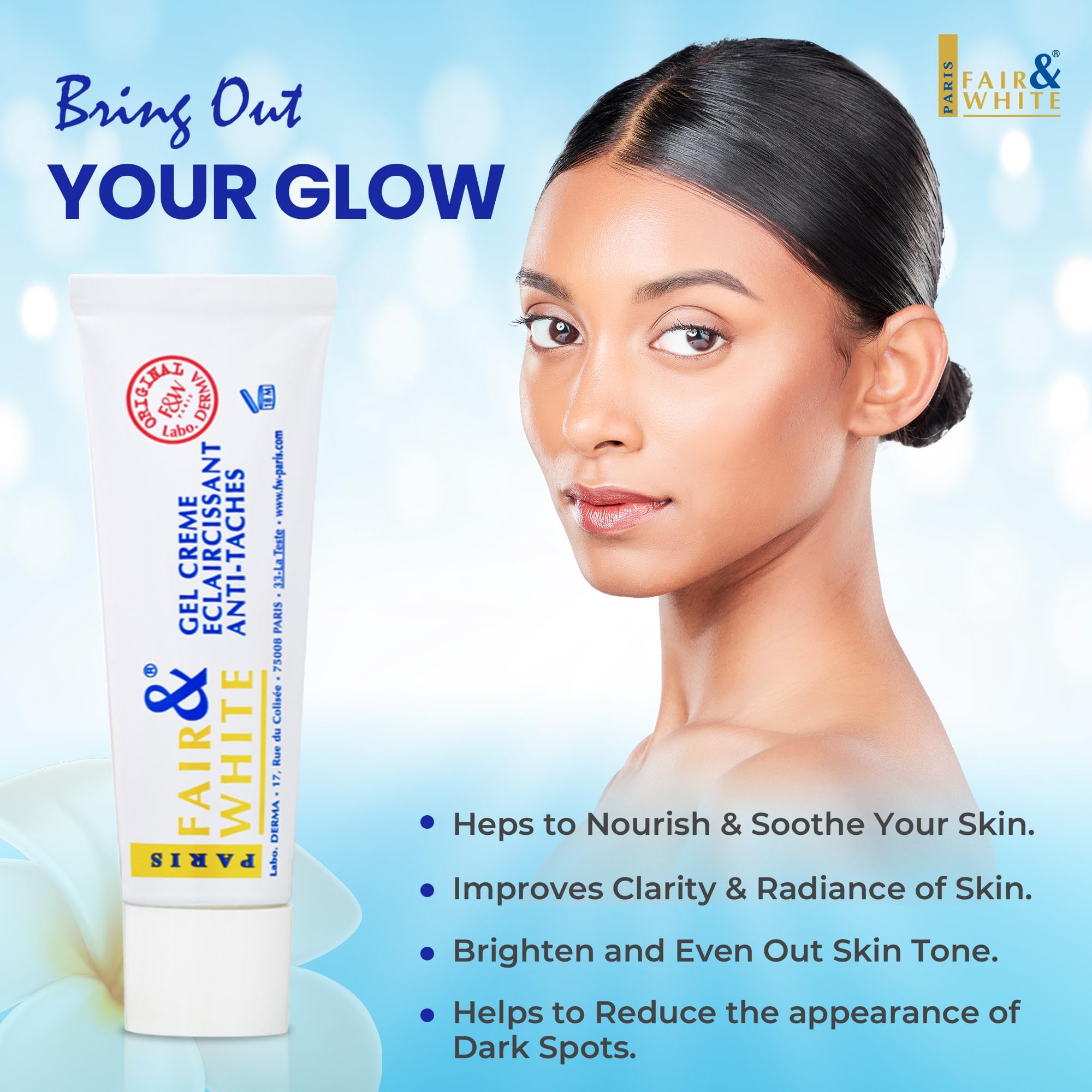 Close-up of FAIR & WHITE Original gel texture for smooth application.