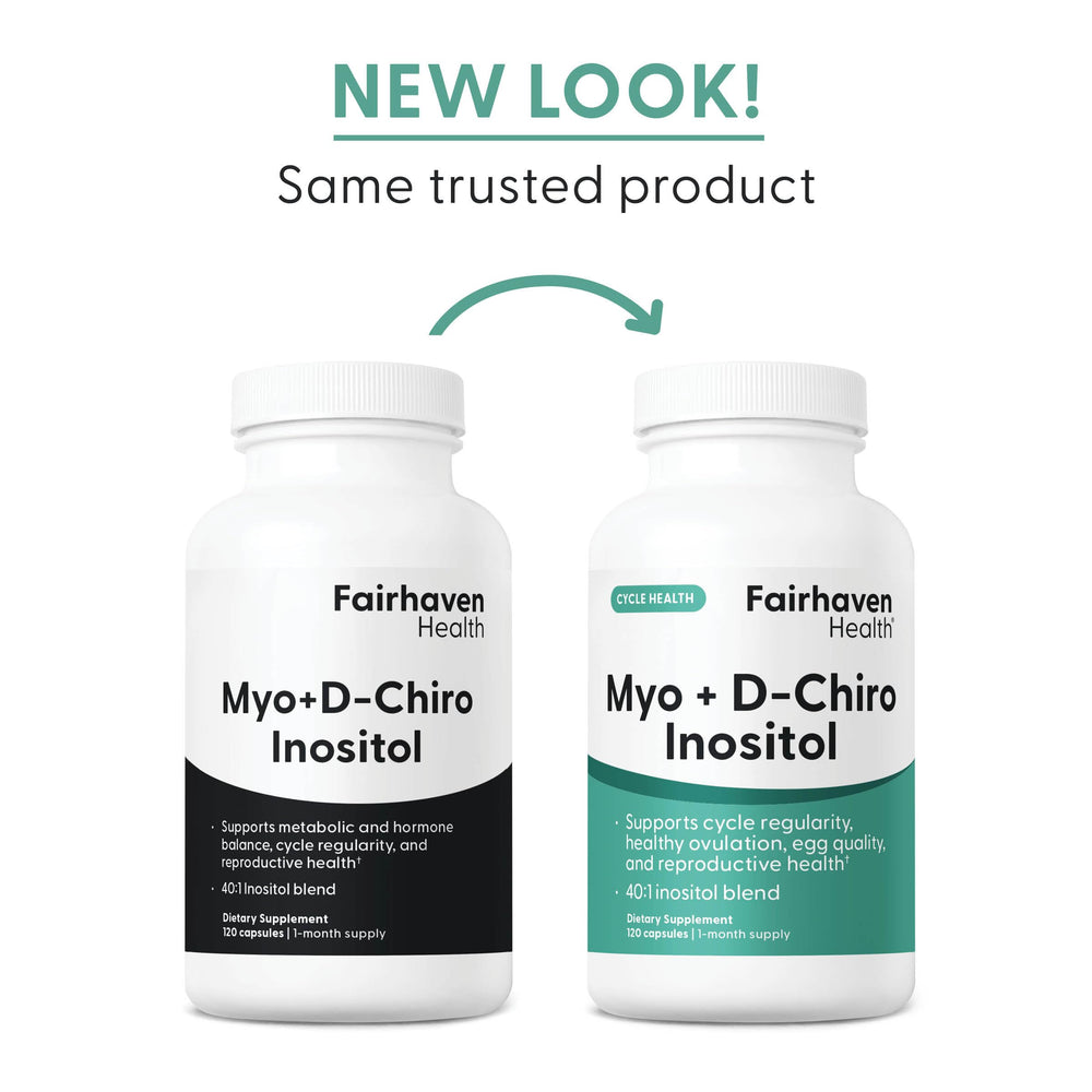 40:1 ratio infographic showing harmony of Myo-Inositol and D-Chiro Inositol.