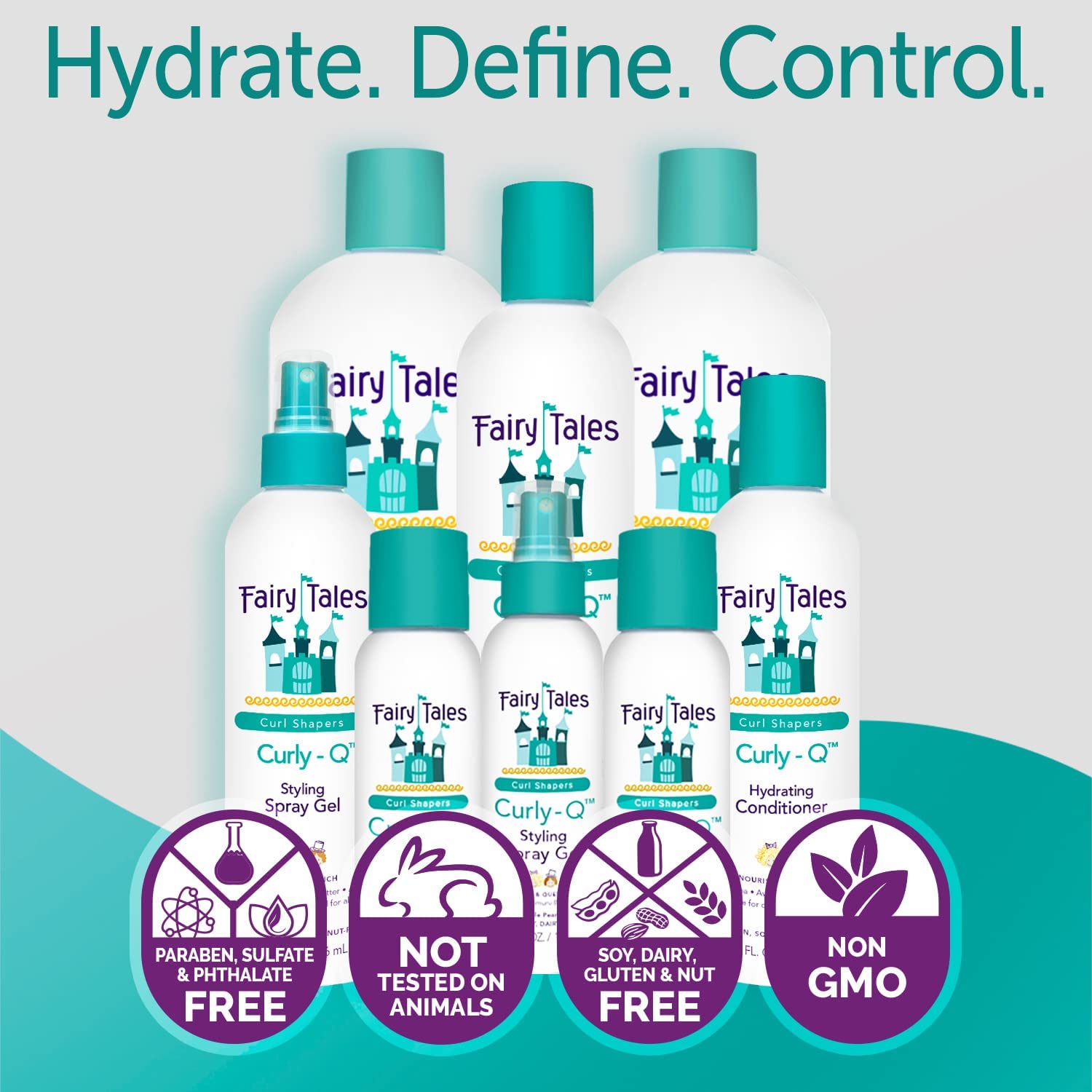 Fairy Tales Curly-Q frizz-bounce spray helps curls stay defined all day
