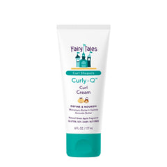 Fairy Tales Curly Q Kids bottle pour shows smooth cream for easy application and defined curls.