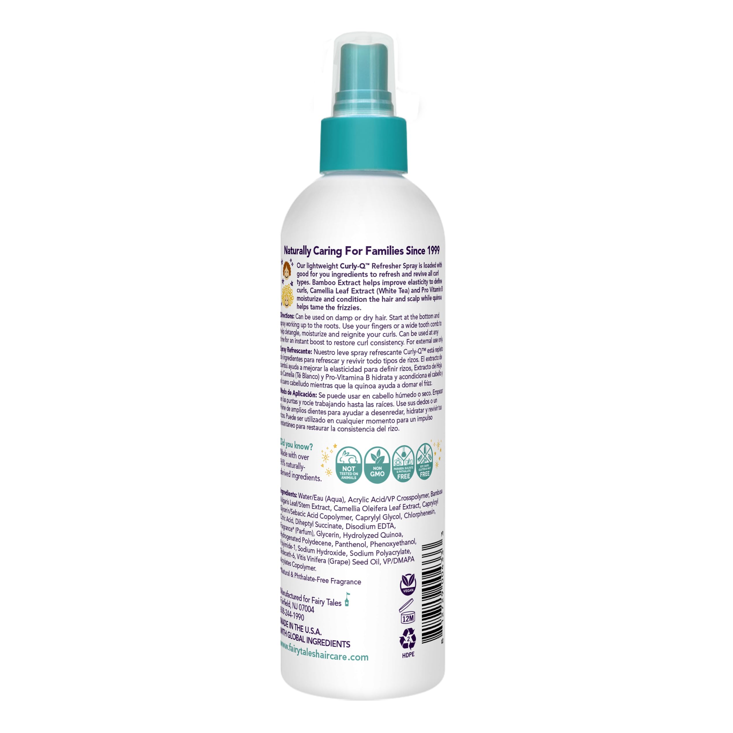 Fairy Tales Curly-Q spray mist delivers lightweight frizz control for kids
