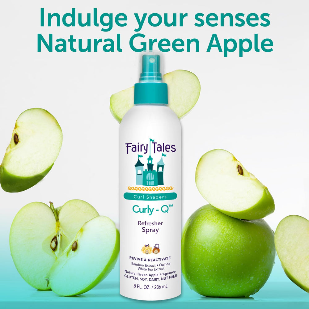 Fairy Tales Curly-Q white tea extract nourishes dry hair while defining curls