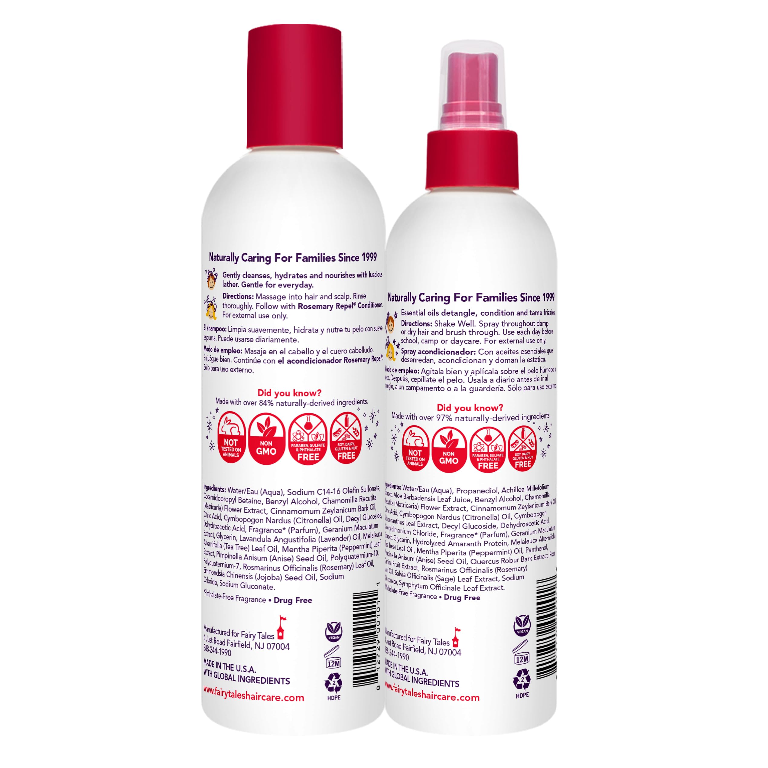 Fairy Tales Rosemary Repel conditioning spray bottle, detangles with a light scent.