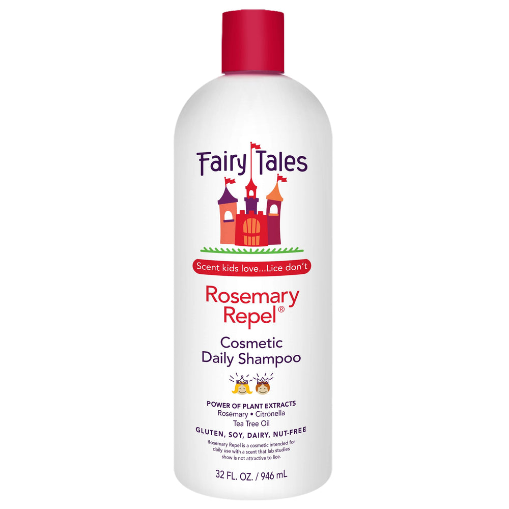 Fairy Tales Rosemary Repel daily kids shampoo bottle, gentle cleansing.