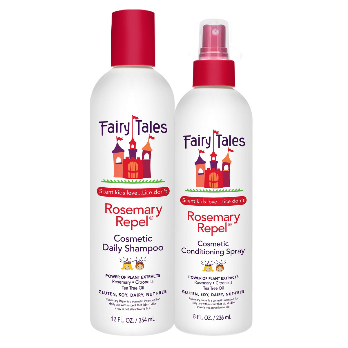 Fairy Tales Rosemary Repel shampoo bottle, gentle daily cleansing for kids.