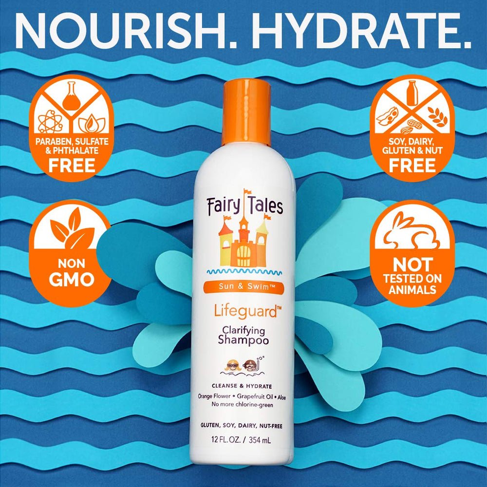 Fairy Tales Swim Conditioner adds moisture and detangles after pool days.