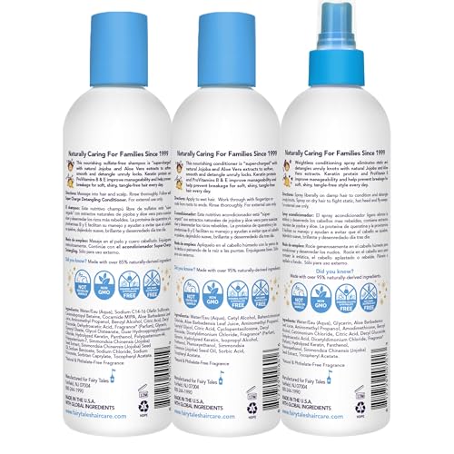 Fairy Tales Tangle Tamer conditioner bottle nourishes and detangles soft kid hair