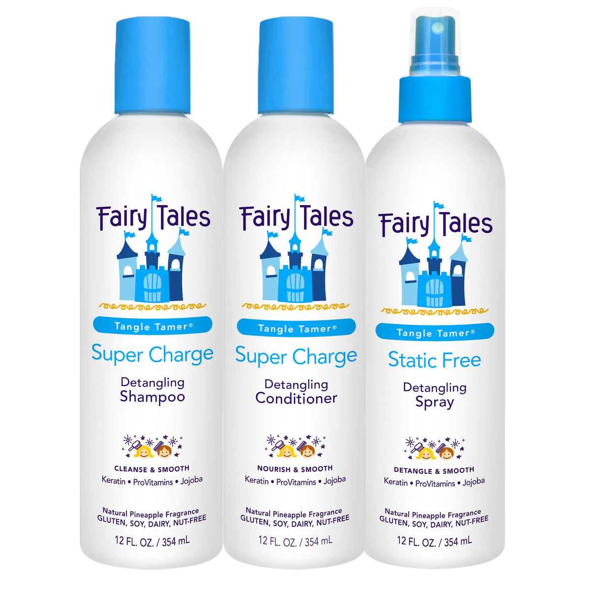 Fairy Tales Tangle Tamer shampoo bottle smooths unruly curls for easy detangling