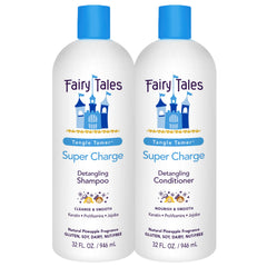Fairy Tales Tangle Tamer shampoo bottle with moisturizing formula for smooth detangling.