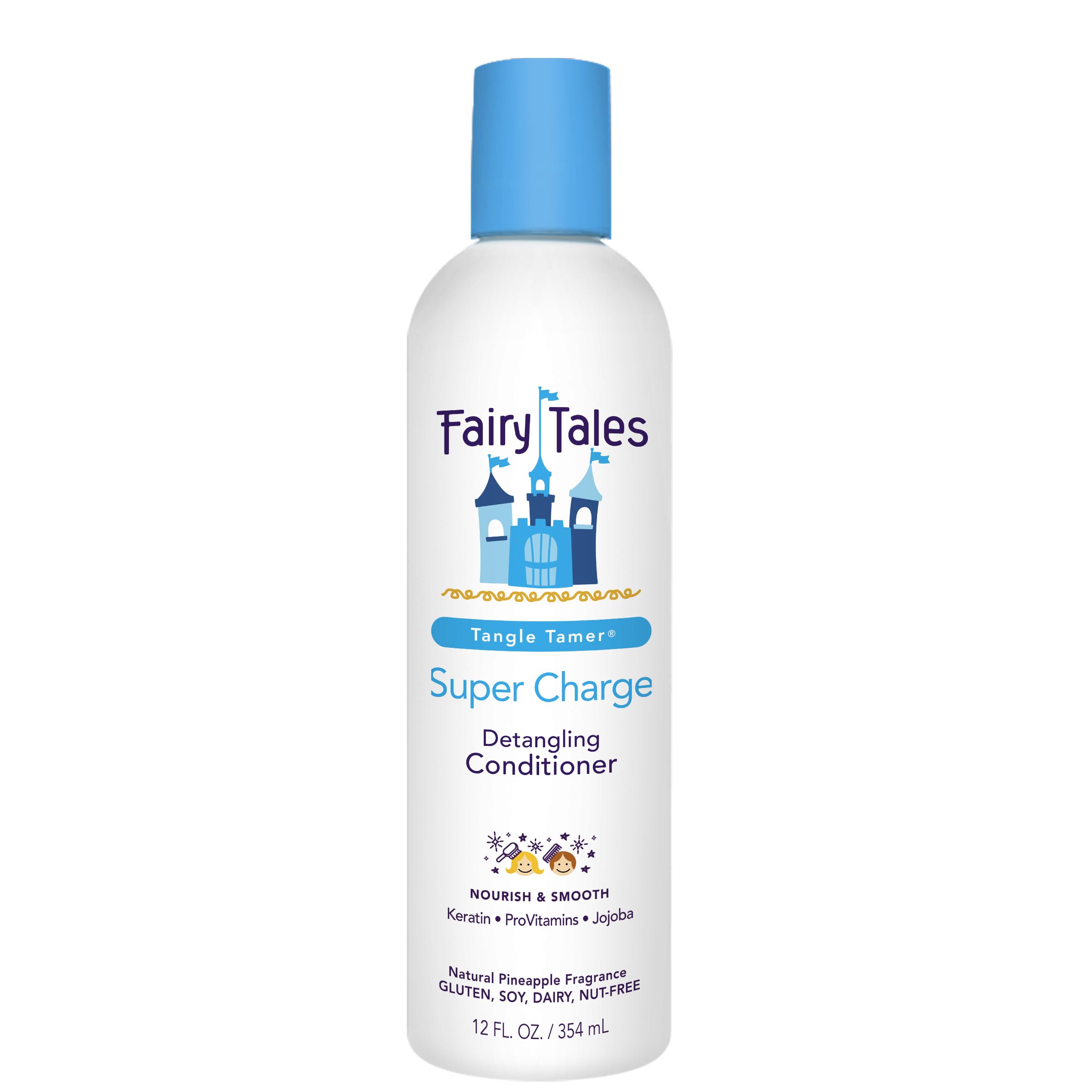 Fairy Tales Tangle Tamer Super Charge bottle ready to detangle knots.
