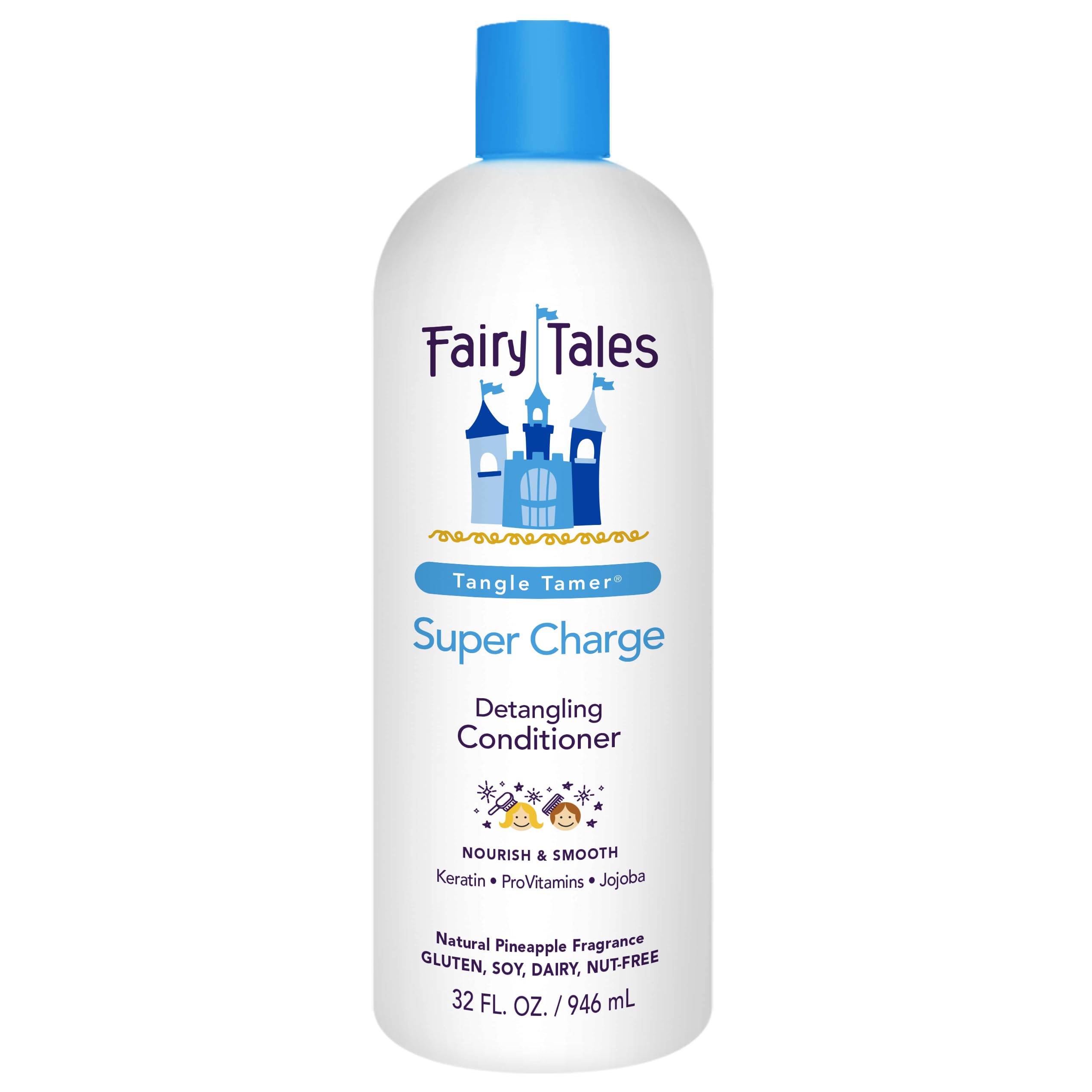 Fairy Tales Tangle Tamer Super Charge bottle helps detangle kids' hair