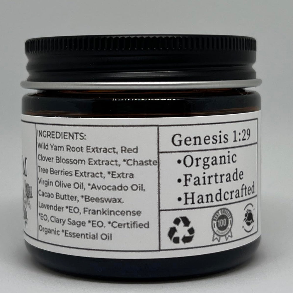 Faith and Grace Organics Wild Yam Cream packaging with organic label.
