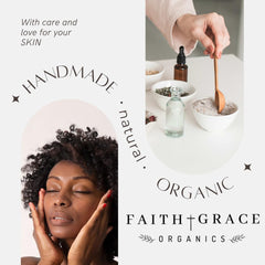 Faith and Grace Organics Wild Yam Cream swatch showing rich hydration on skin.