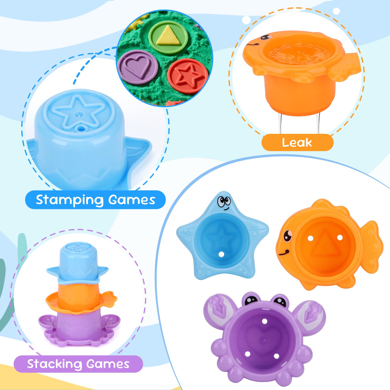 Fajiabao crab/starfish boat toy for imaginative water play