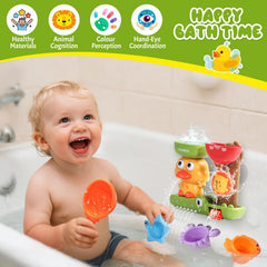 Fajiabao monkey bath toy pours water from the top for a waterfall effect