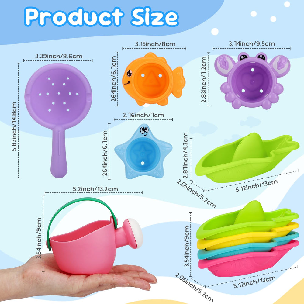Fajiabao stackable cups with drainage holes for pouring and play
