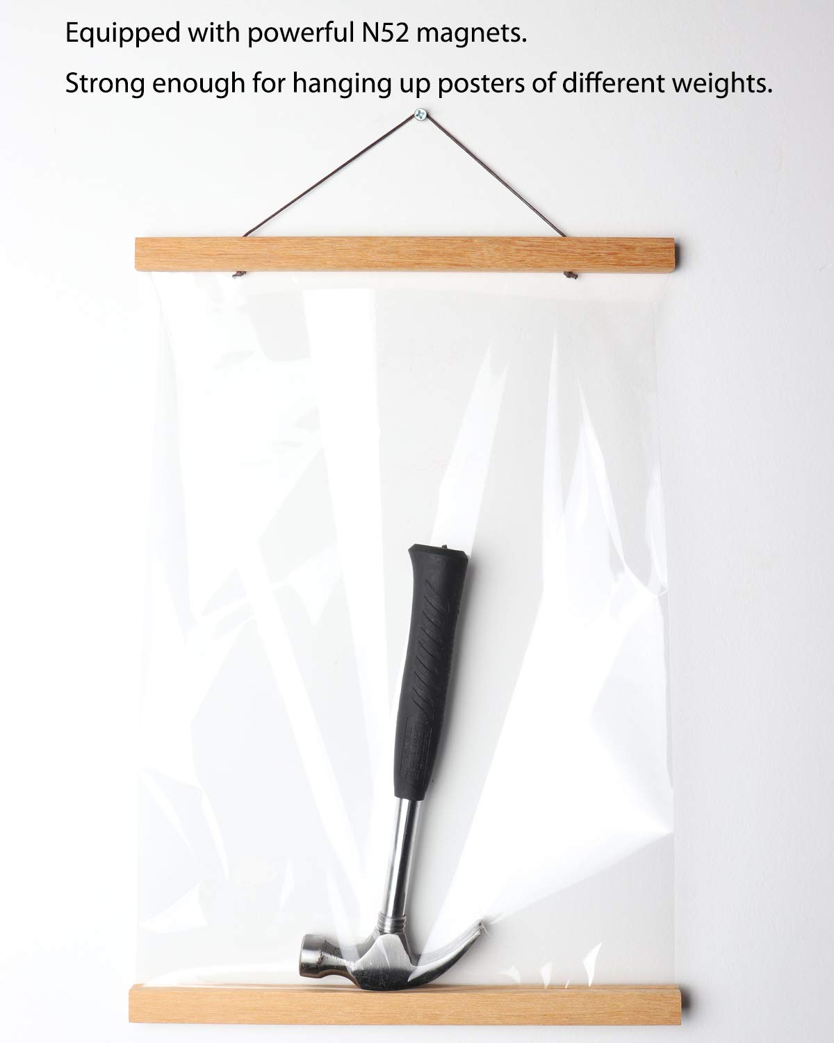 FALAMON teak wood frame magnet hanger for 12x18 posters.