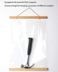 FALAMON teak wood frame magnet hanger for 12x18 posters.