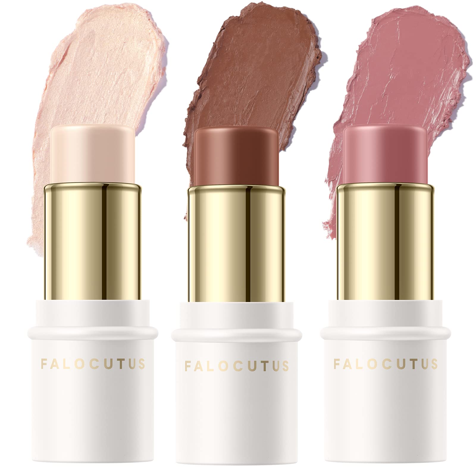Falocutus neutral contour-stick-set close-up showing creamy texture for natural definition.